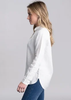 Marine Shirt - Pale Aqua Stripe