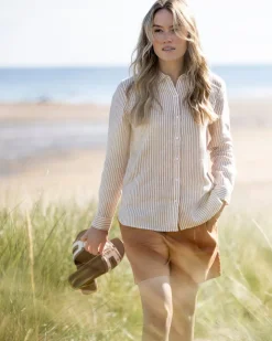 Marine Shirt - Tannin Stripe