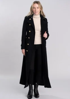 Marlborough Trench Coat Full Length - Soft Black
