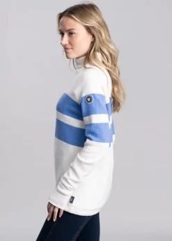 Martina Windproof Sweater - Off White and Oxford