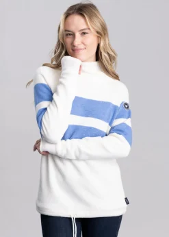 Martina Windproof Sweater - Off White and Oxford