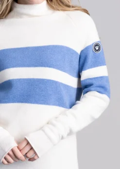 Martina Windproof Sweater - Off White and Oxford