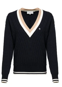 Melissa V-Neck Knit - Ink Navy