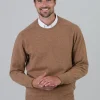 Melrose 2 Ply Cashmere Crew Neck - Savannah