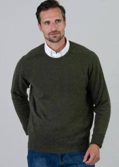 Melrose 2 Ply Cashmere Crew Neck - Loden Mix