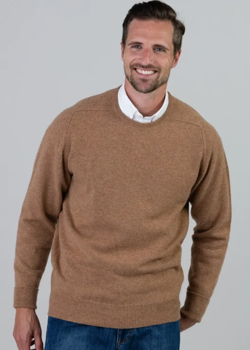 Melrose 2 Ply Cashmere Crew Neck - Savannah