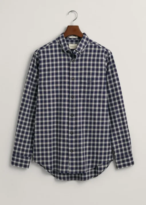Micro Tartan Flannel Shirt - Classic Blue