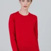 Millie Cashmere Crew Neck - Cardinal