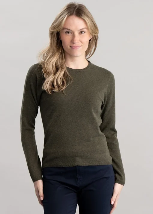 Millie Cashmere Crew Neck - Loden Mix