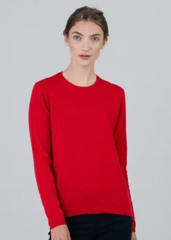 Millie Cashmere Crew Neck - Cardinal