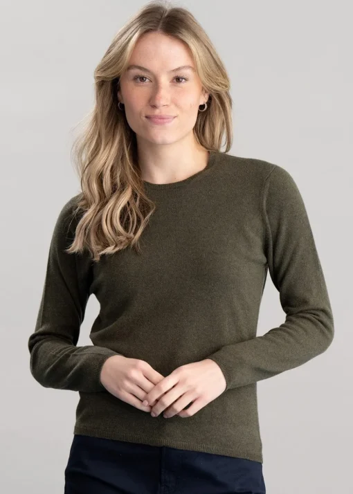 Millie Cashmere Crew Neck - Loden Mix