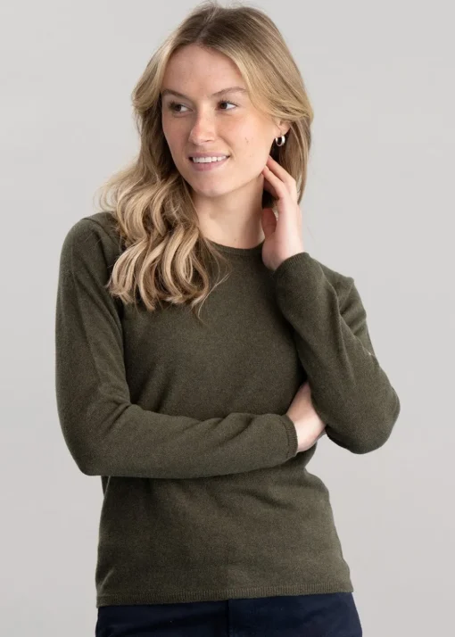Millie Cashmere Crew Neck - Loden Mix