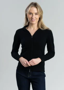 Millie Cashmere Hoodie - Black
