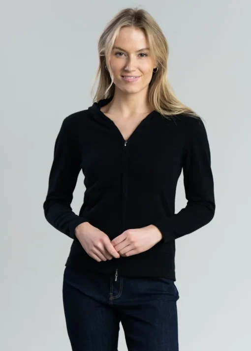 Millie Cashmere Hoodie - Black