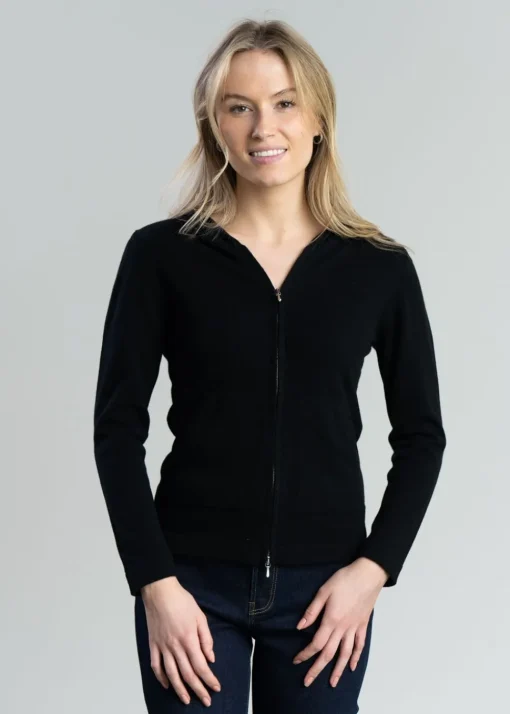 Millie Cashmere Hoodie - Black