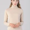 Millie Cashmere Roll Collar - Oatmeal