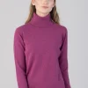 Millie Cashmere Roll Collar - Loganberry