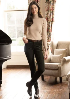 Millie Cashmere Roll Collar - Oatmeal