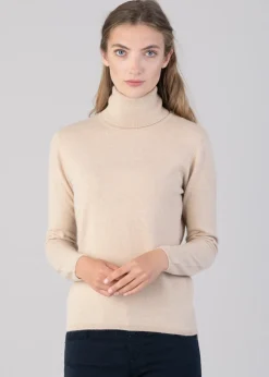 Millie Cashmere Roll Collar - Oatmeal