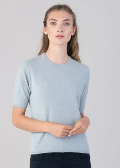 Millie Cashmere Short Sleeve Crew - Harr