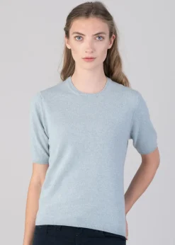 Millie Cashmere Short Sleeve Crew - Harr