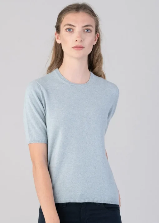 Millie Cashmere Short Sleeve Crew - Harr