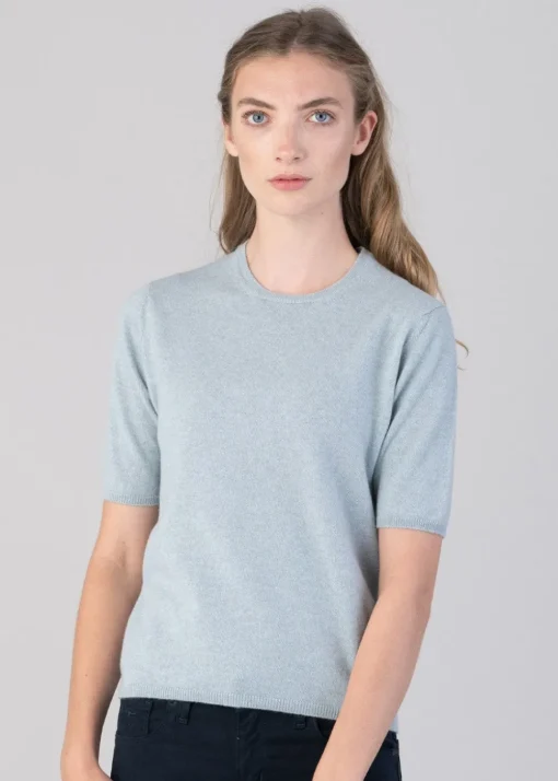 Millie Cashmere Short Sleeve Crew - Harr