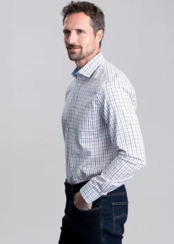 Milton Tailored Shirt - Vintage Navy and Imperial Blue