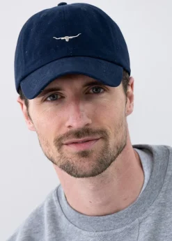 Mini Longhorn Cap - Navy and Bone
