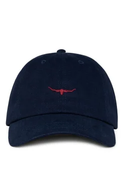 Mini Longhorn Cap - Navy & Red