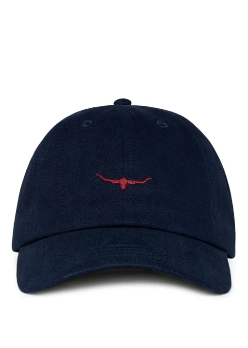 Mini Longhorn Cap - Navy & Red
