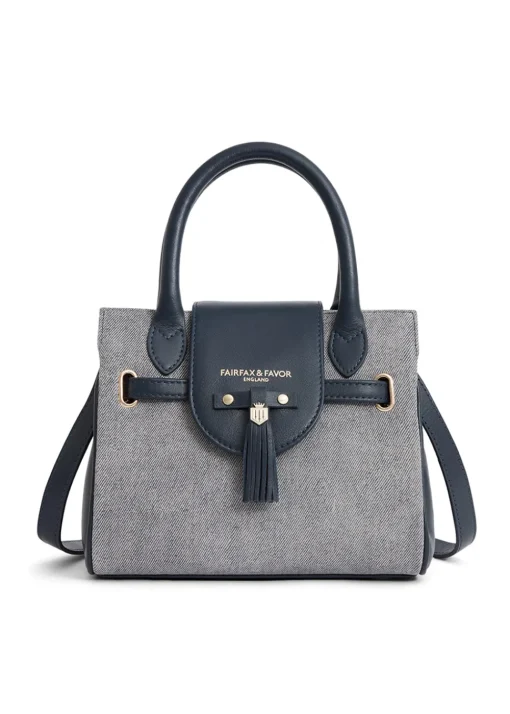 Mini Windsor Handbag - Denim Suede