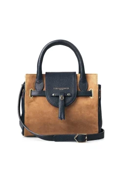 Mini Windsor Handbag - Tan and Navy
