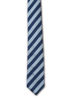 Minto Tie - Navy and Sky Blue Stripe