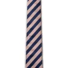 Minto Tie - Navy and Baby Pink Stripe