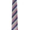 Minto Tie - Navy, Baby Pink and Cream Stripe