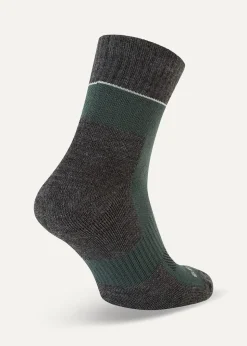 Morston Solo QuickDry Ankle Socks - Olive, Grey Marl and Cream
