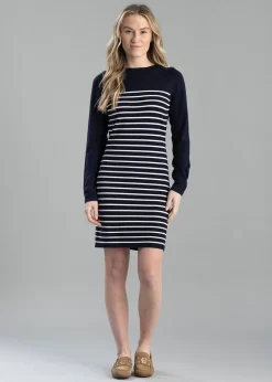 Natalia Mini Dress - Ink Navy Stripe