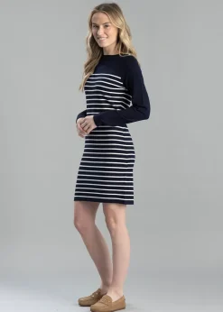 Natalia Mini Dress - Ink Navy Stripe