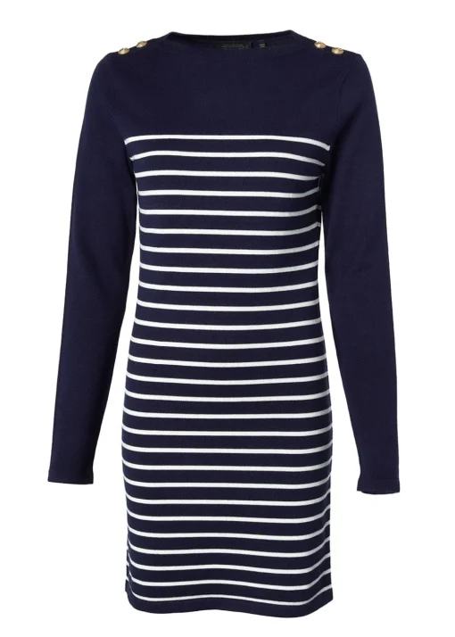 Natalia Mini Dress - Ink Navy Stripe