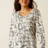 Nellore Long Sleeve T-Shirt - Toile De Jouy Print