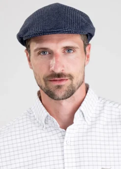 Nisbet Tweed Cap - Blue and Grey Prince of Wales Check