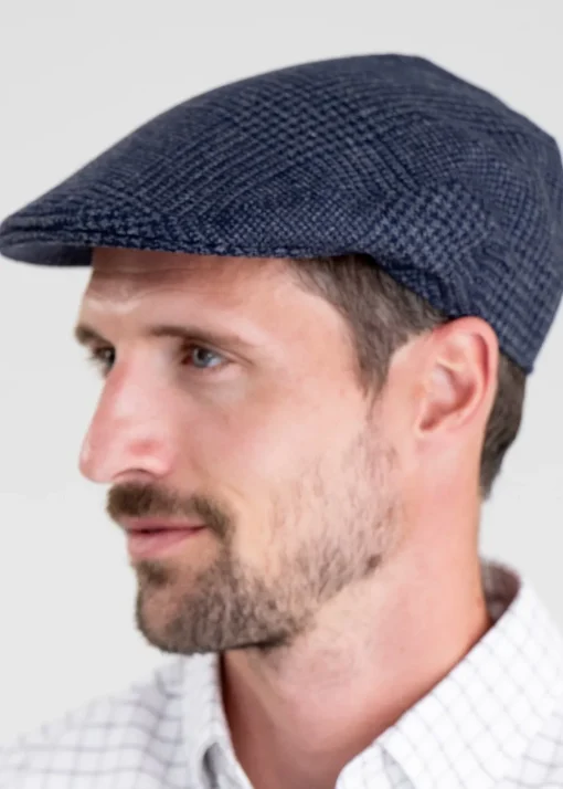 Nisbet Tweed Cap - Blue and Grey Prince of Wales Check