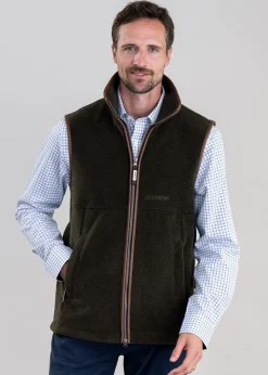 Oakham Fleece Gilet - Dark Olive
