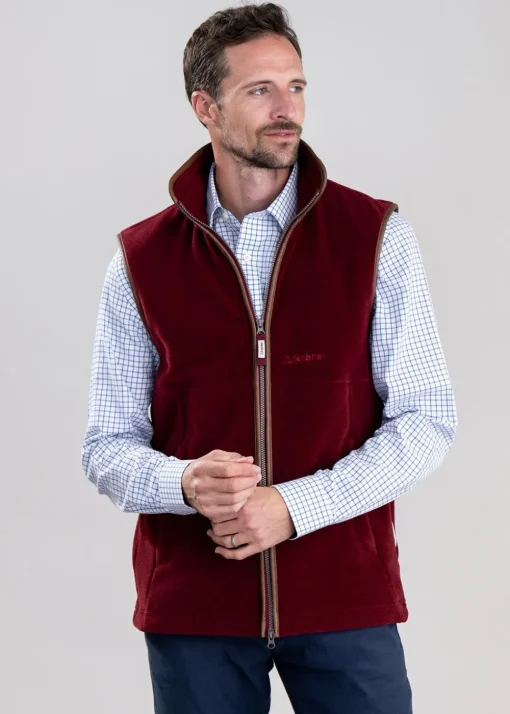 Oakham Fleece Gilet - Claret
