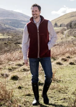 Oakham Fleece Gilet - Claret