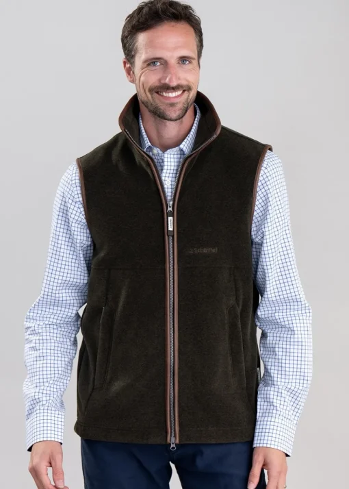 Oakham Fleece Gilet - Dark Olive