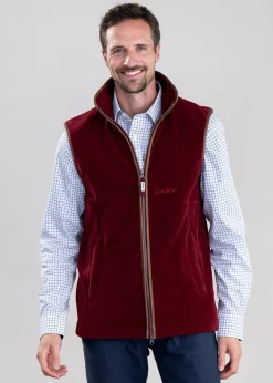 Oakham Fleece Gilet - Claret
