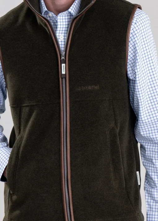 Oakham Fleece Gilet - Dark Olive