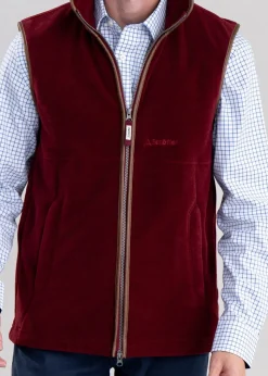 Oakham Fleece Gilet - Claret